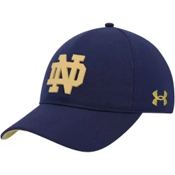 Alternative view of Women's Under Armour Navy Notre Dame Fighting Irish Sideline Airvent Performance Adjustable Hat