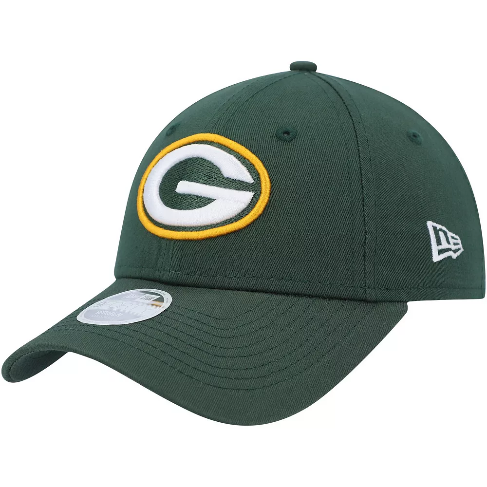 Women's New Era Green Green Bay Packers Simple 9FORTY Adjustable Hat 1 Women's New Era Green Green Bay Packers Simple 9FORTY Adjustable Hat