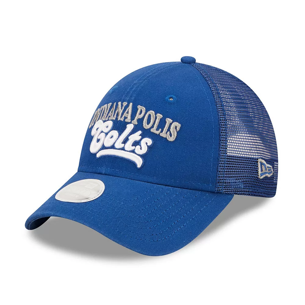Women's New Era Royal Indianapolis Colts Team Trucker 9FORTY Snapback Hat 1 Women's New Era Royal Indianapolis Colts Team Trucker 9FORTY Snapback Hat