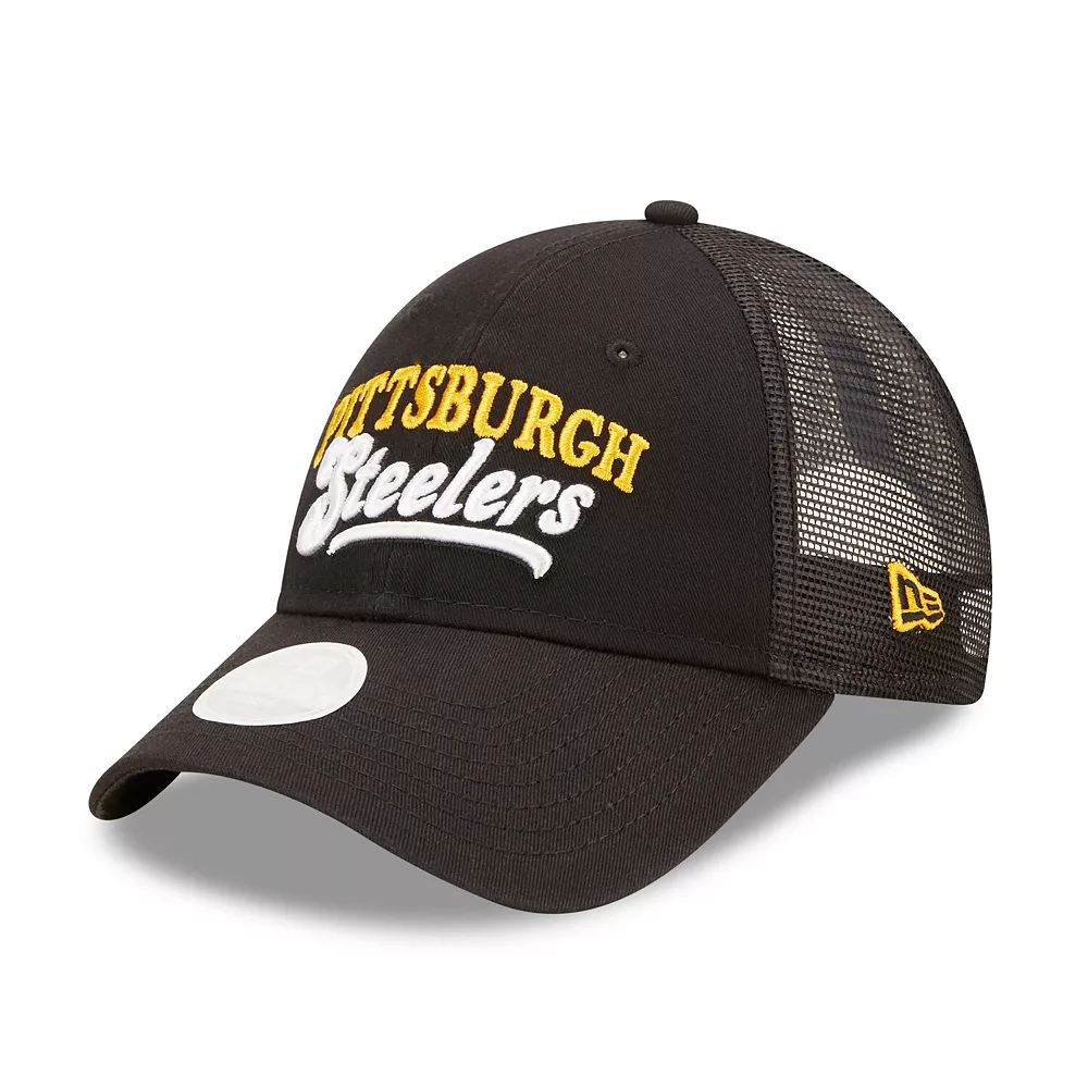 Women's New Era Black Pittsburgh Steelers Team Trucker 9FORTY Snapback Hat 2 Women's New Era Black Pittsburgh Steelers Team Trucker 9FORTY Snapback Hat - Image 2