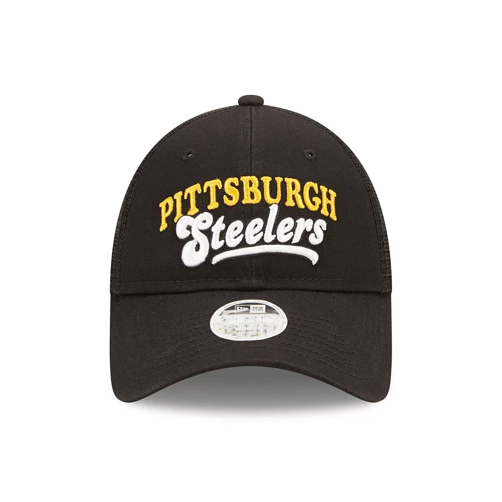 Women's New Era Black Pittsburgh Steelers Team Trucker 9FORTY Snapback Hat 3 Women's New Era Black Pittsburgh Steelers Team Trucker 9FORTY Snapback Hat - Image 3