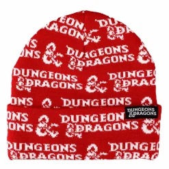 Licensed Character Dungeons & Dragons By Hasbro Allover Print Knit Beanie