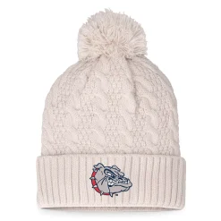 Alternative view of Women's Top Of The World Cream Gonzaga Bulldogs Pearl Cuffed Knit Hat With Pom