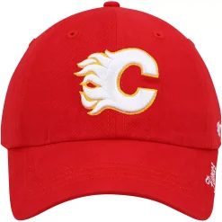 Women's '47 Red Calgary Flames Team Miata Clean Up Adjustable Hat -SHED RAIN Sales Store 6211216 ALT2