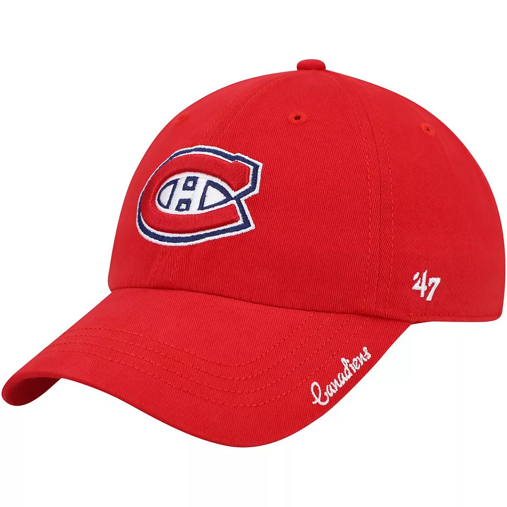 Women's '47 Red Montreal Canadiens Team Miata Clean Up Adjustable Hat 2 Women's '47 Red Montreal Canadiens Team Miata Clean Up Adjustable Hat - Image 2